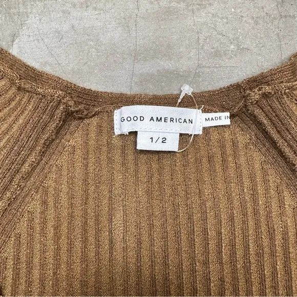 Good American Chocolate Belted Body Dress Sz 1/2 (small-medium)