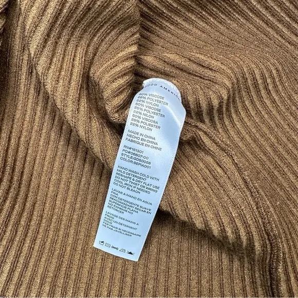Good American Chocolate Belted Body Dress Sz 1/2 (small-medium)