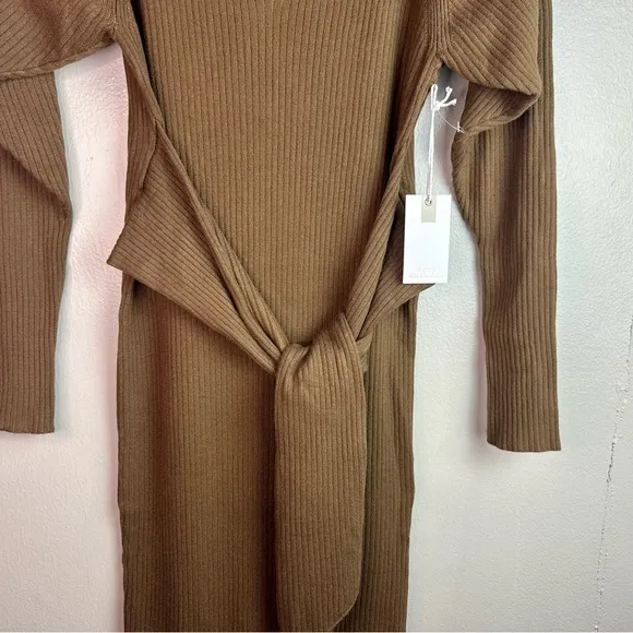 Good American Chocolate Belted Body Dress Sz 1/2 (small-medium)
