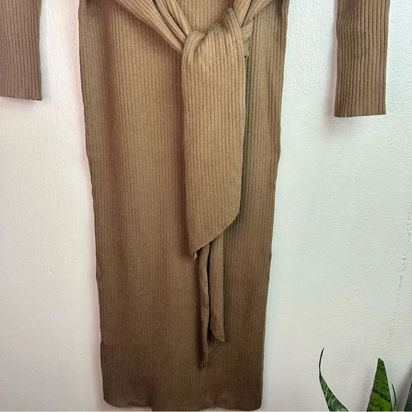 Good American Chocolate Belted Body Dress Sz 1/2 (small-medium)