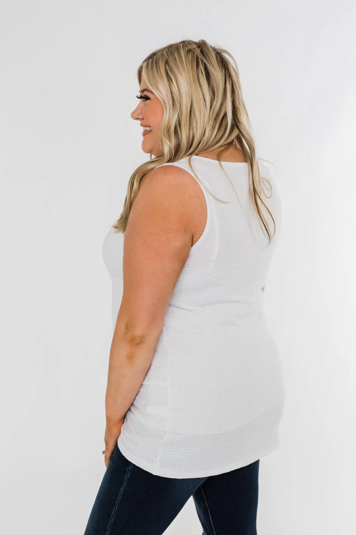 Good Together Twist Tank Top- White