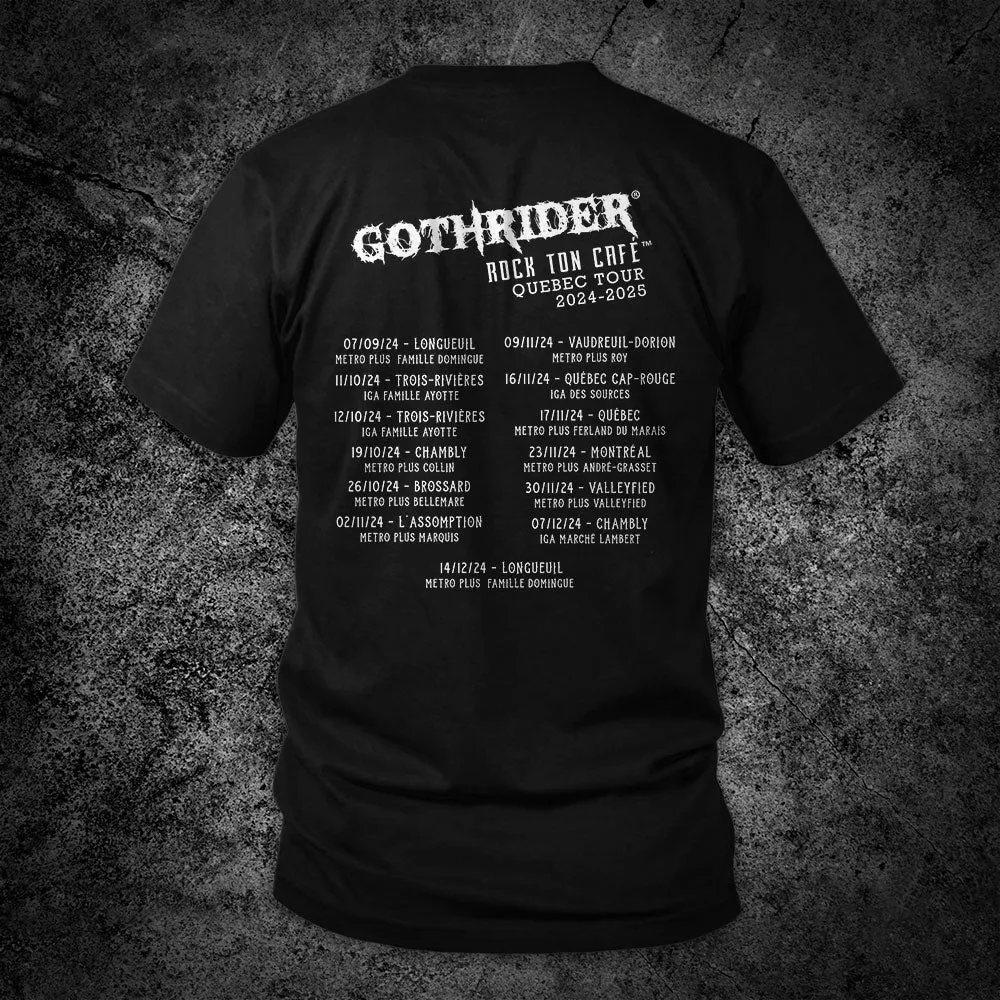 GothRider 2024-2025 Quebec Tasting Tour Unisex T-Shirt