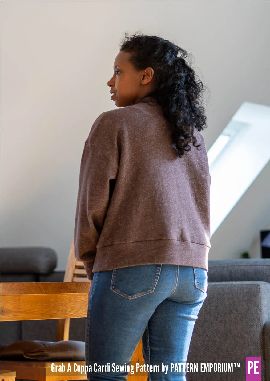 Grab A Cuppa Cardi | Oversized Cardi Sewing Pattern