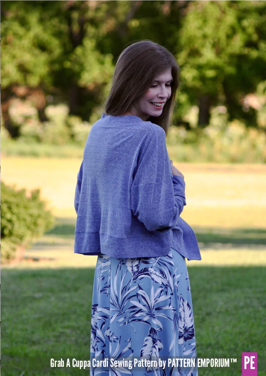 Grab A Cuppa Cardi | Oversized Cardi Sewing Pattern