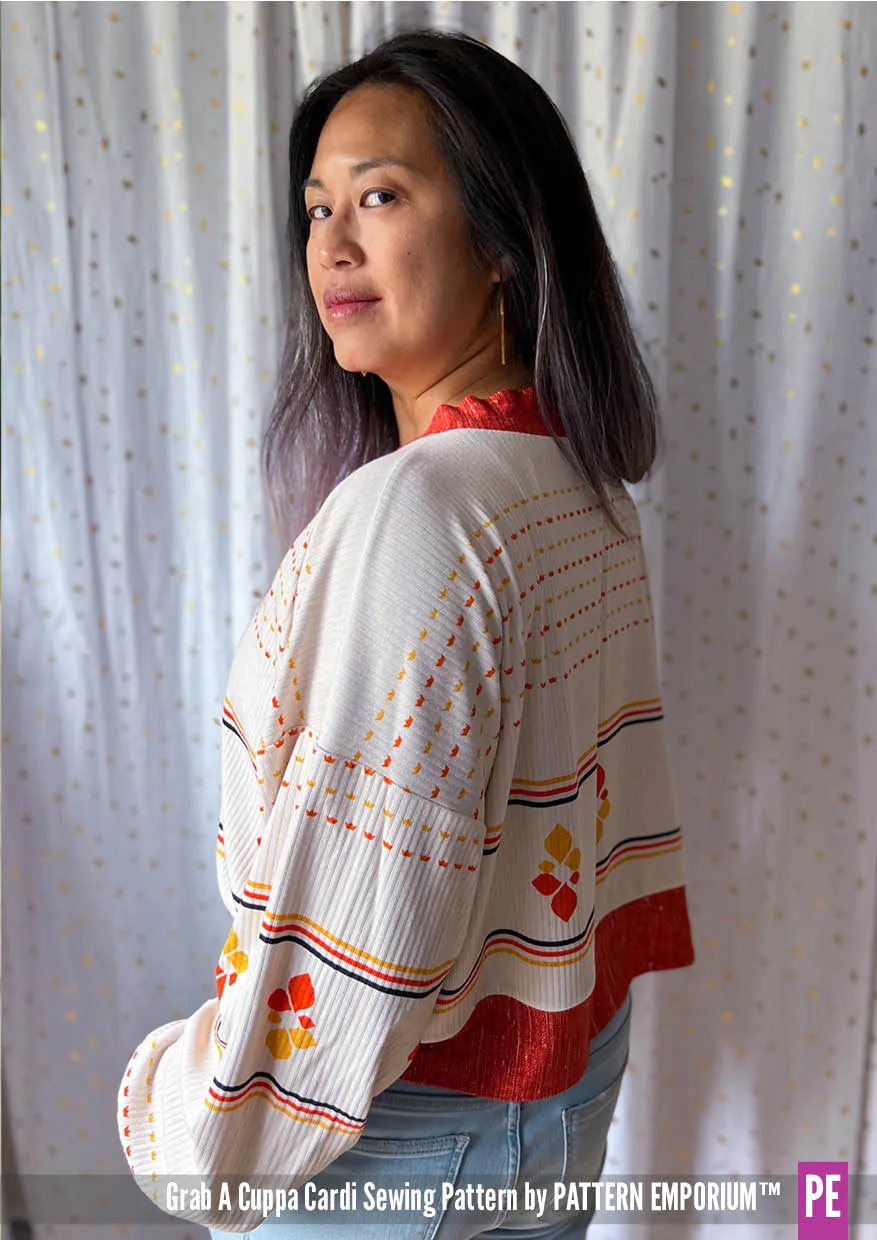 Grab A Cuppa Cardi | Oversized Cardi Sewing Pattern