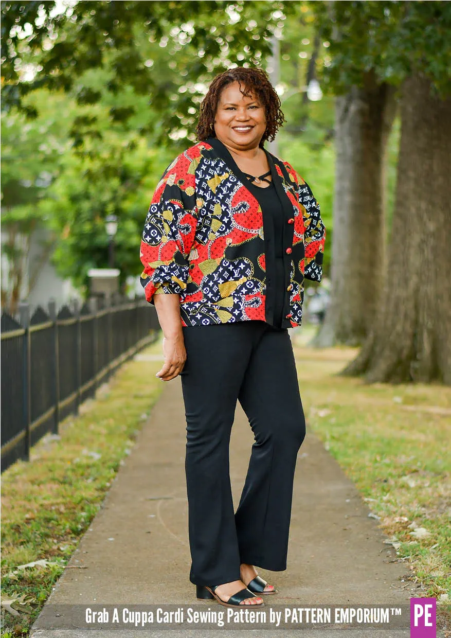 Grab A Cuppa Cardi | Oversized Cardi Sewing Pattern