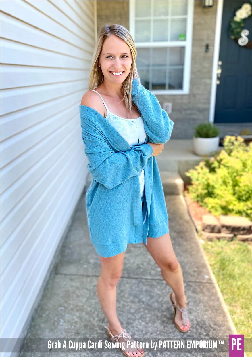 Grab A Cuppa Cardi | Oversized Cardi Sewing Pattern