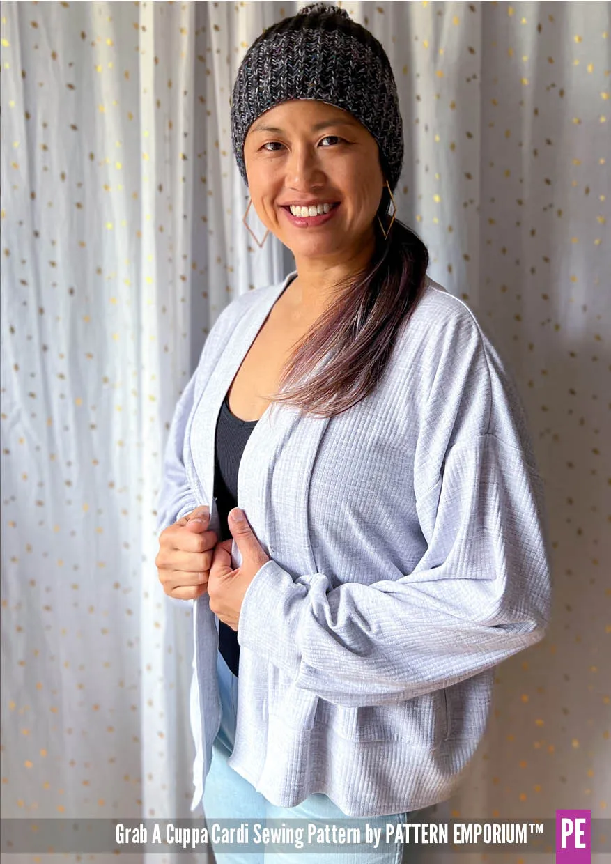 Grab A Cuppa Cardi | Oversized Cardi Sewing Pattern
