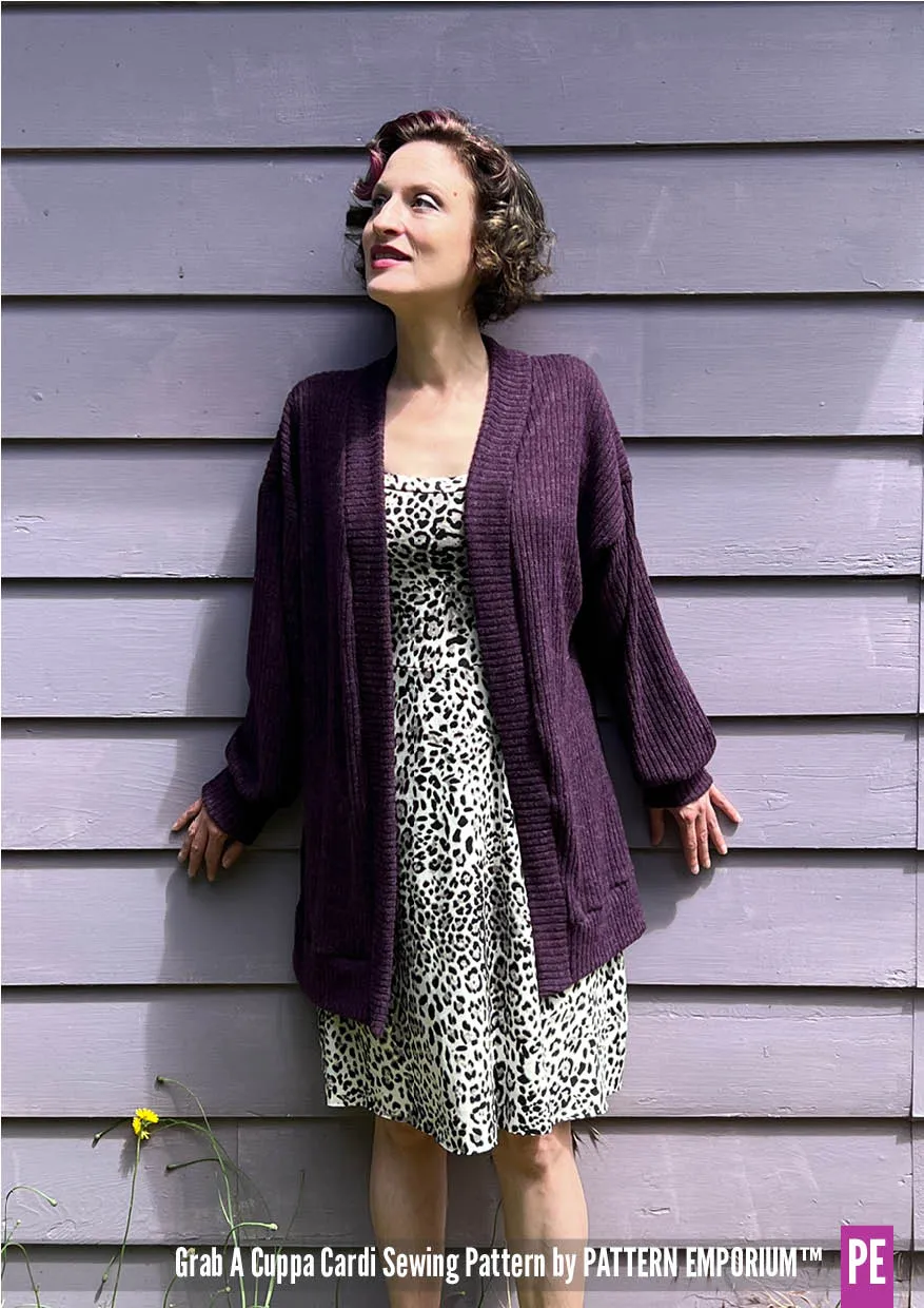Grab A Cuppa Cardi | Oversized Cardi Sewing Pattern