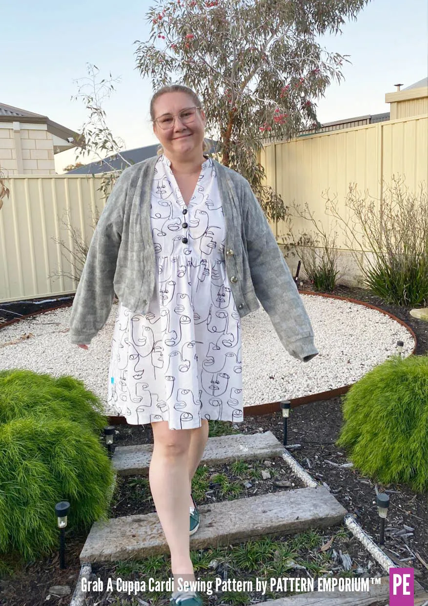 Grab A Cuppa Cardi | Oversized Cardi Sewing Pattern