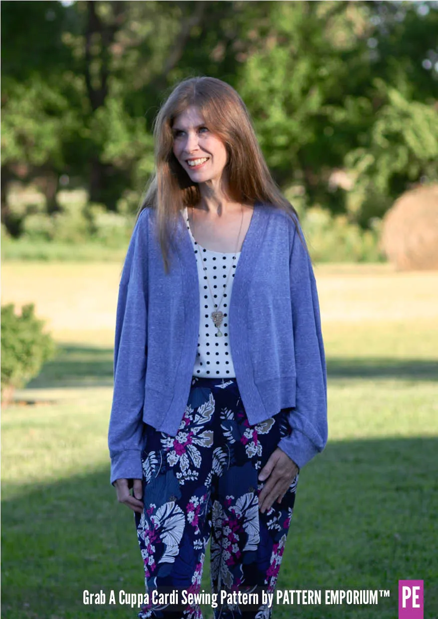 Grab A Cuppa Cardi | Oversized Cardi Sewing Pattern