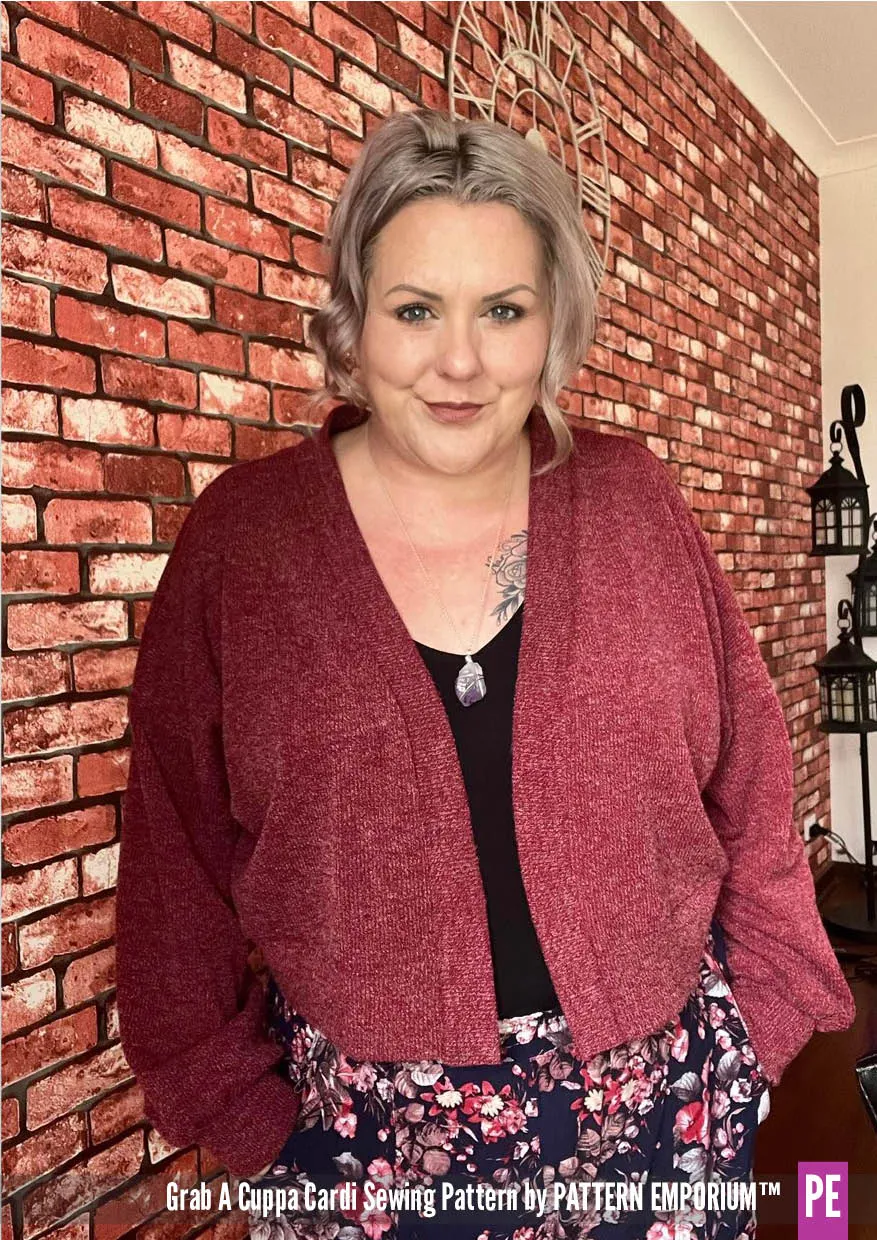 Grab A Cuppa Cardi | Oversized Cardi Sewing Pattern