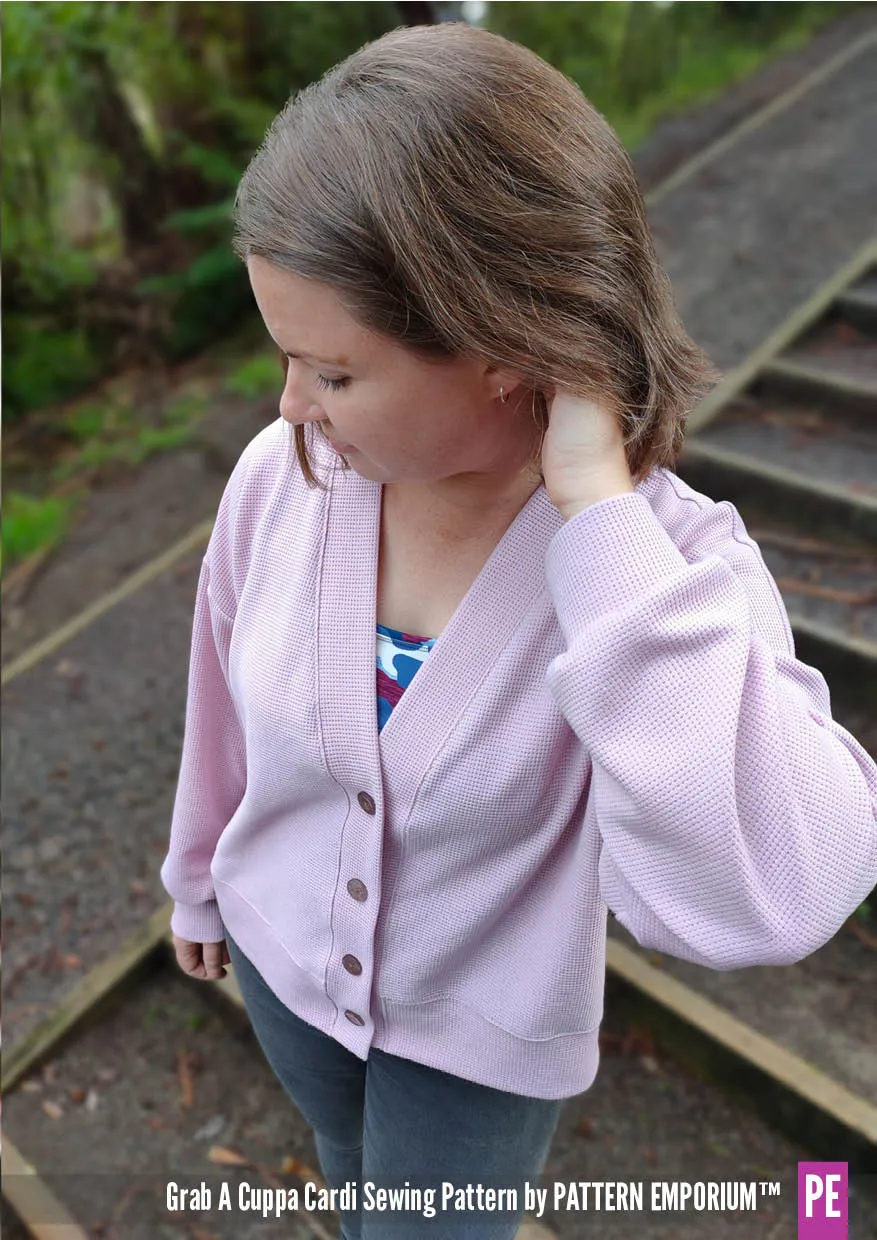 Grab A Cuppa Cardi | Oversized Cardi Sewing Pattern