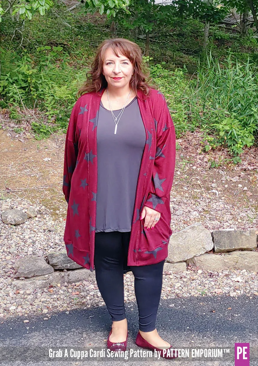 Grab A Cuppa Cardi | Oversized Cardi Sewing Pattern