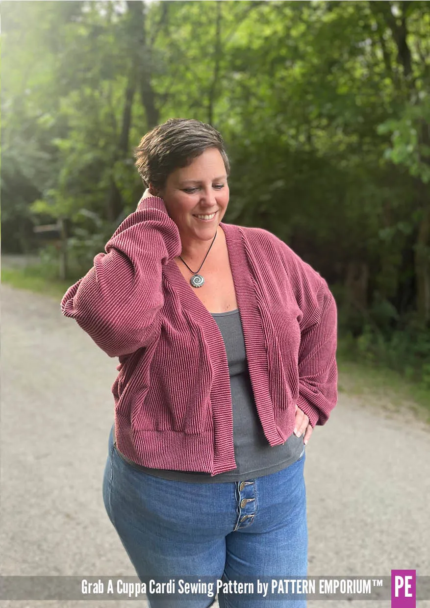 Grab A Cuppa Cardi | Oversized Cardi Sewing Pattern