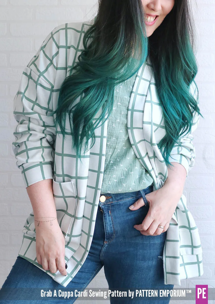Grab A Cuppa Cardi | Oversized Cardi Sewing Pattern