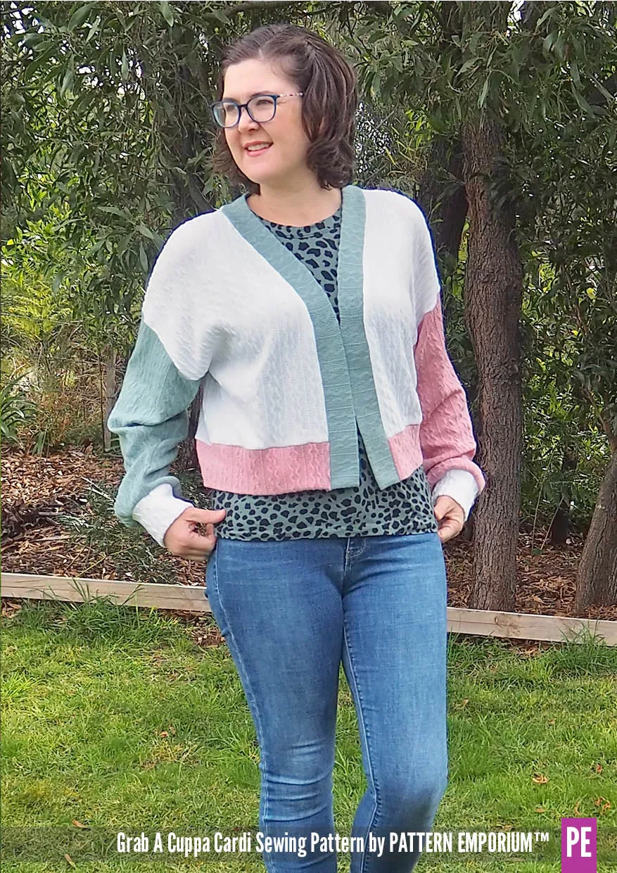 Grab A Cuppa Cardi | Oversized Cardi Sewing Pattern