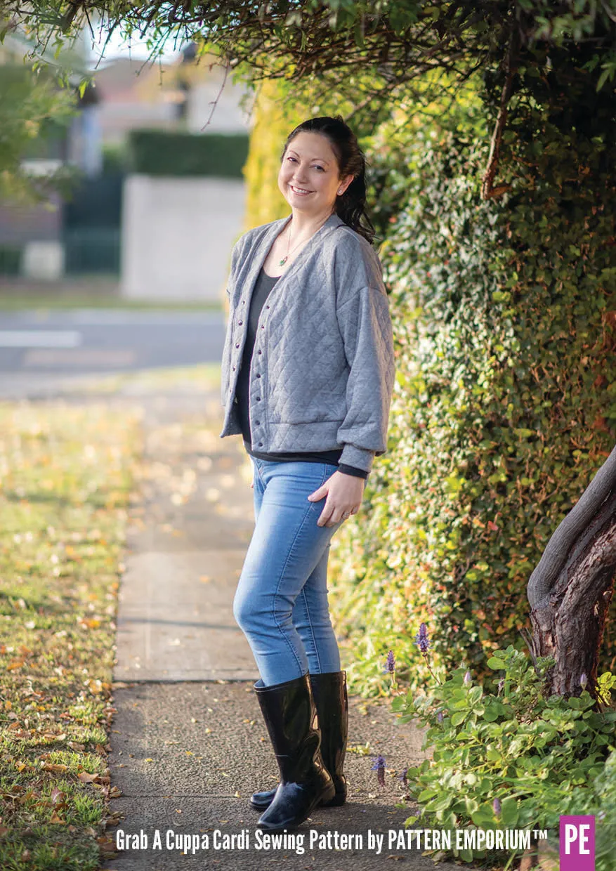Grab A Cuppa Cardi | Oversized Cardi Sewing Pattern