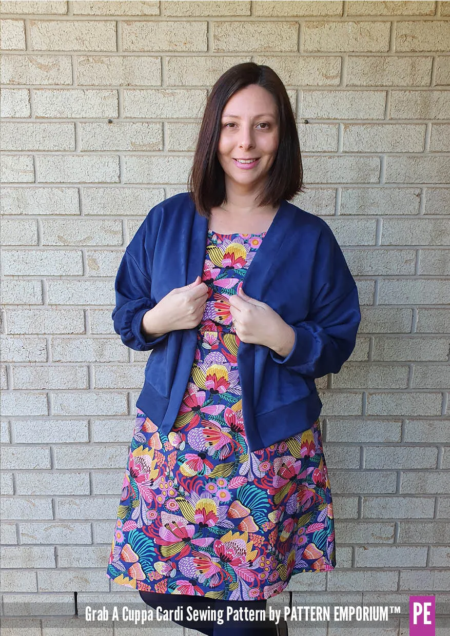 Grab A Cuppa Cardi | Oversized Cardi Sewing Pattern