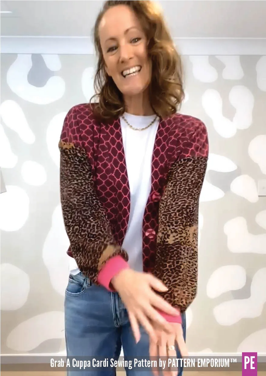 Grab A Cuppa Cardi | Oversized Cardi Sewing Pattern