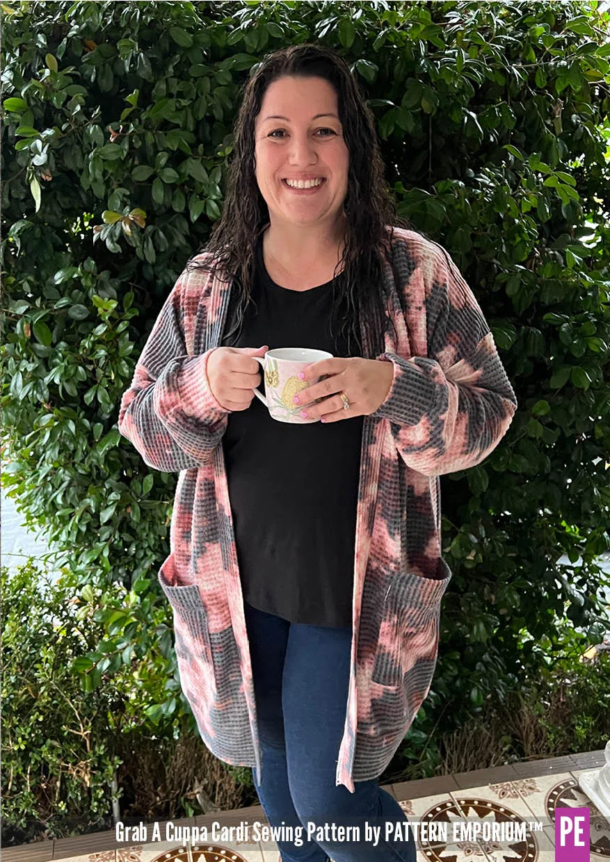 Grab A Cuppa Cardi | Oversized Cardi Sewing Pattern