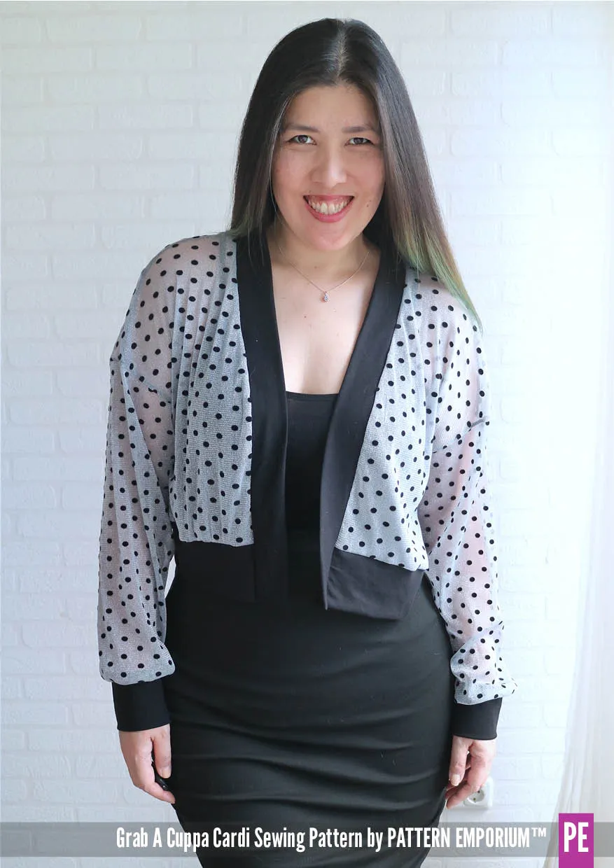 Grab A Cuppa Cardi | Oversized Cardi Sewing Pattern