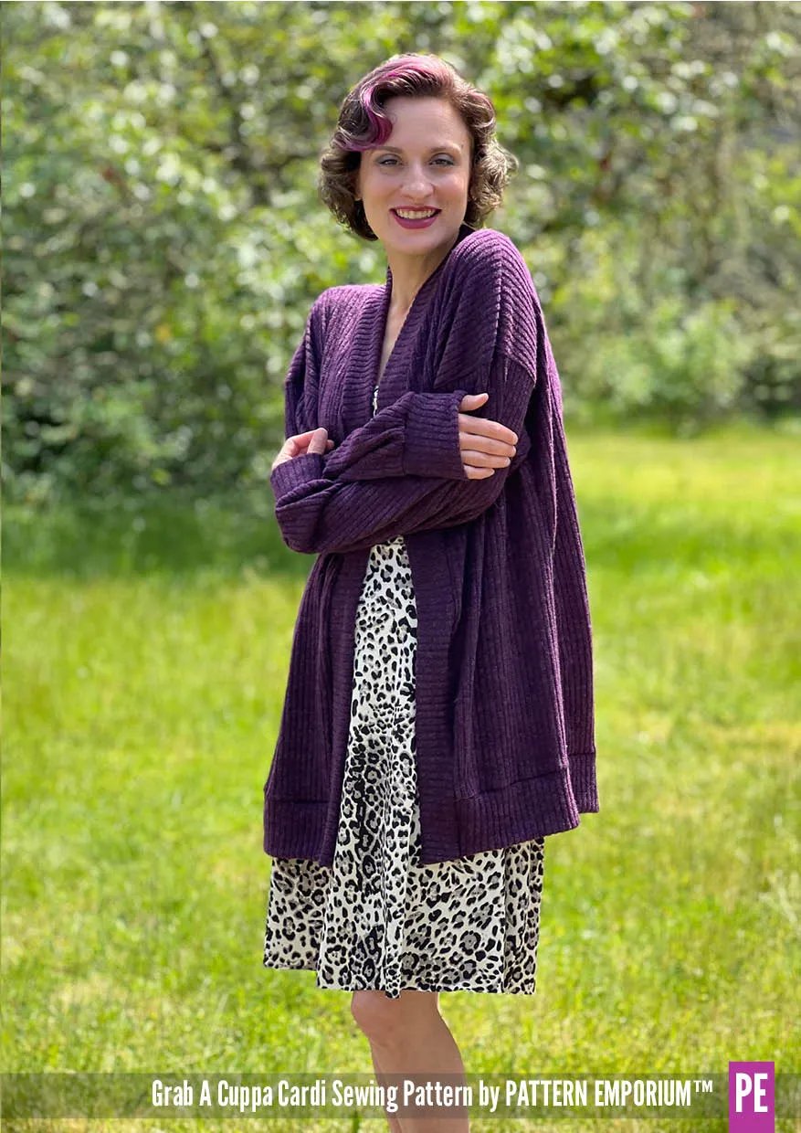 Grab A Cuppa Cardi | Oversized Cardi Sewing Pattern