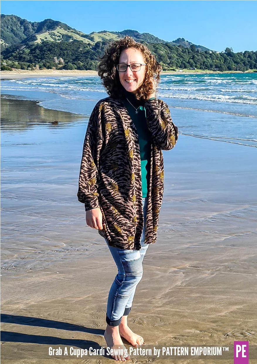 Grab A Cuppa Cardi | Oversized Cardi Sewing Pattern