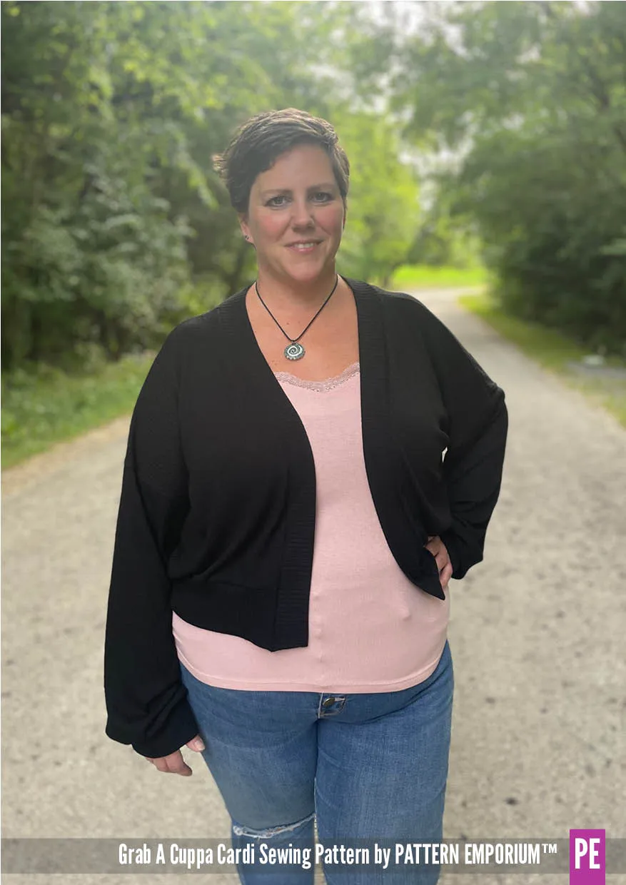 Grab A Cuppa Cardi | Oversized Cardi Sewing Pattern