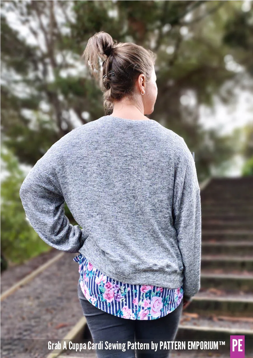 Grab A Cuppa Cardi | Oversized Cardi Sewing Pattern