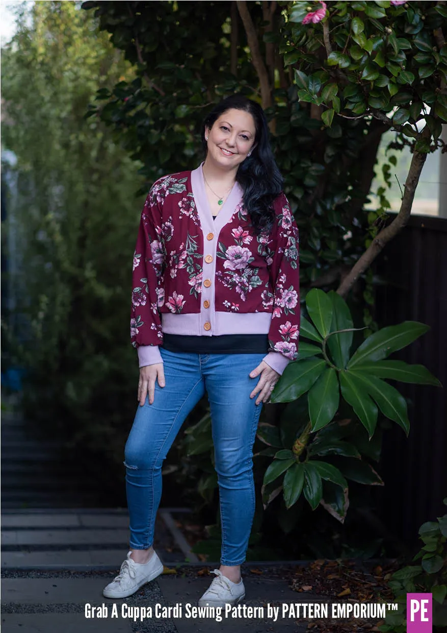 Grab A Cuppa Cardi | Oversized Cardi Sewing Pattern