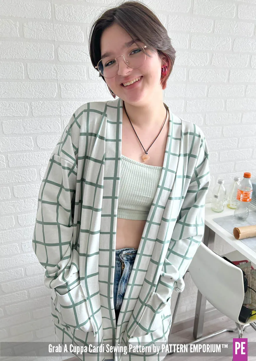 Grab A Cuppa Cardi | Oversized Cardi Sewing Pattern
