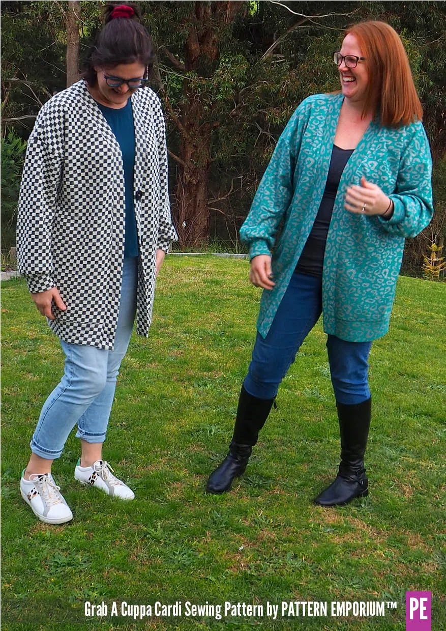Grab A Cuppa Cardi | Oversized Cardi Sewing Pattern