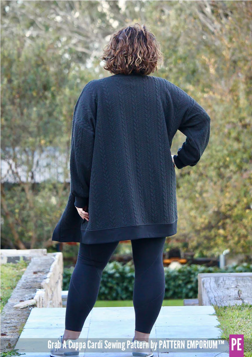 Grab A Cuppa Cardi | Oversized Cardi Sewing Pattern