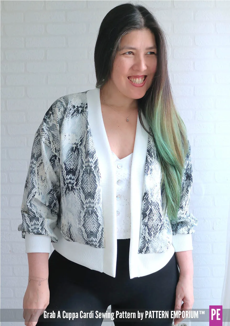 Grab A Cuppa Cardi | Oversized Cardi Sewing Pattern