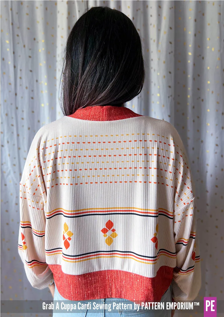 Grab A Cuppa Cardi | Oversized Cardi Sewing Pattern