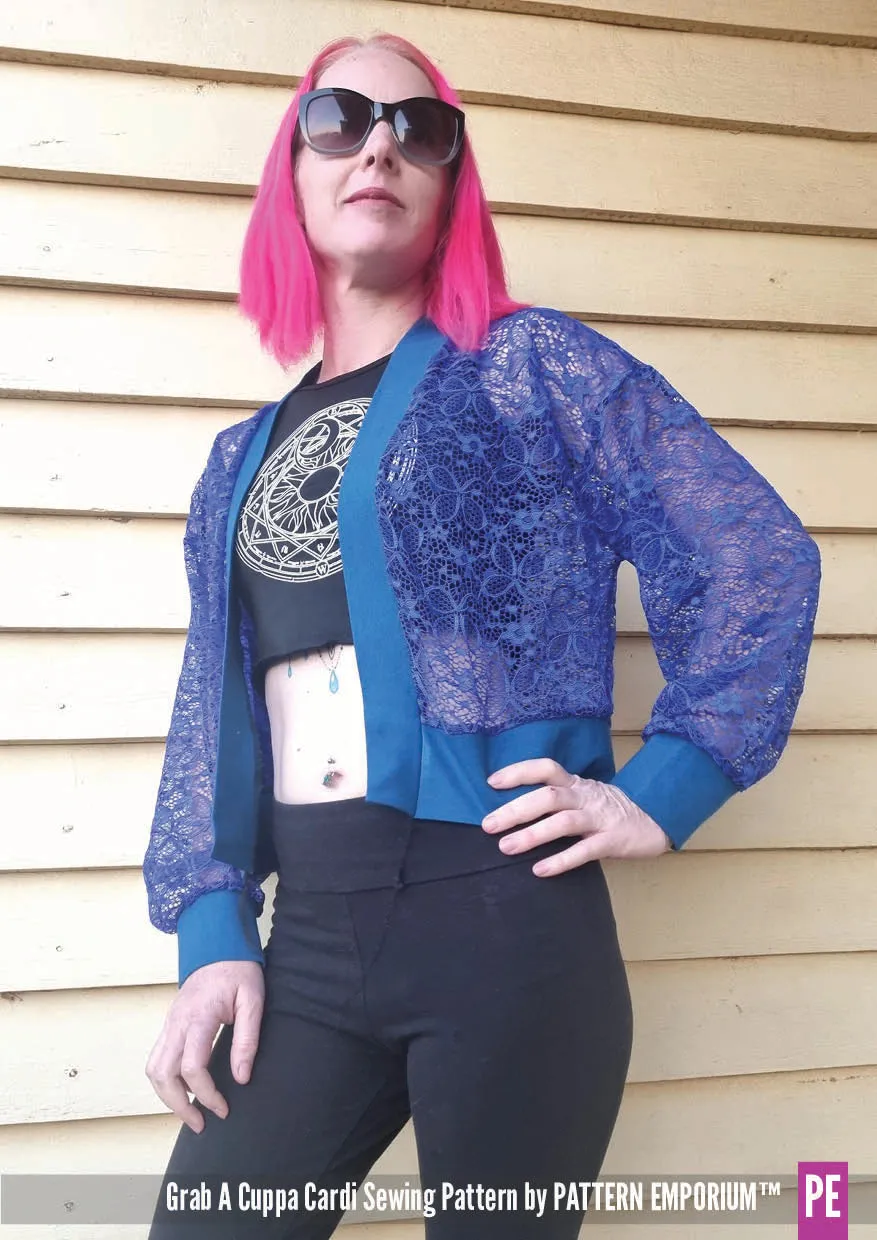 Grab A Cuppa Cardi | Oversized Cardi Sewing Pattern
