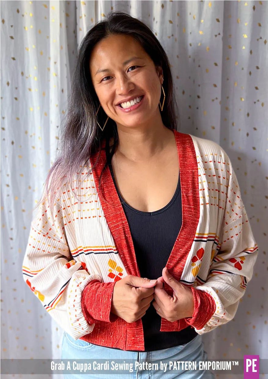 Grab A Cuppa Cardi | Oversized Cardi Sewing Pattern