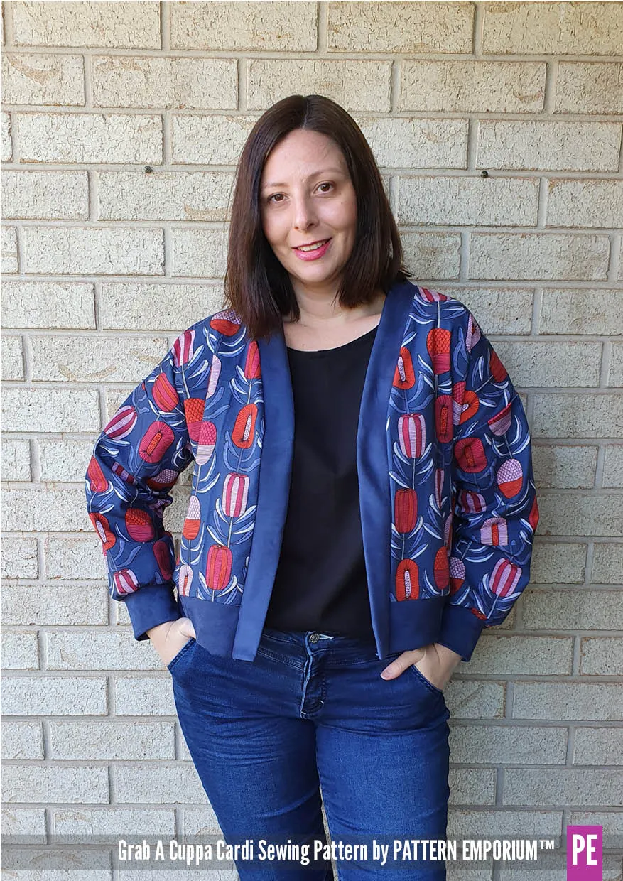 Grab A Cuppa Cardi | Oversized Cardi Sewing Pattern
