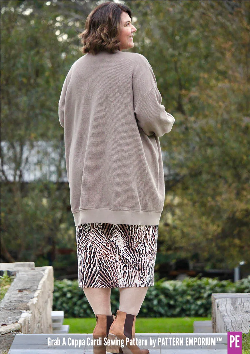 Grab A Cuppa Cardi | Oversized Cardi Sewing Pattern