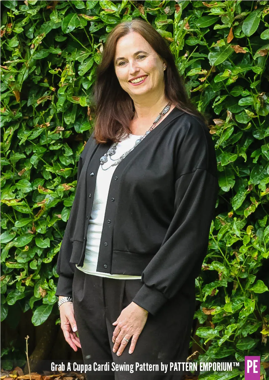 Grab A Cuppa Cardi | Oversized Cardi Sewing Pattern