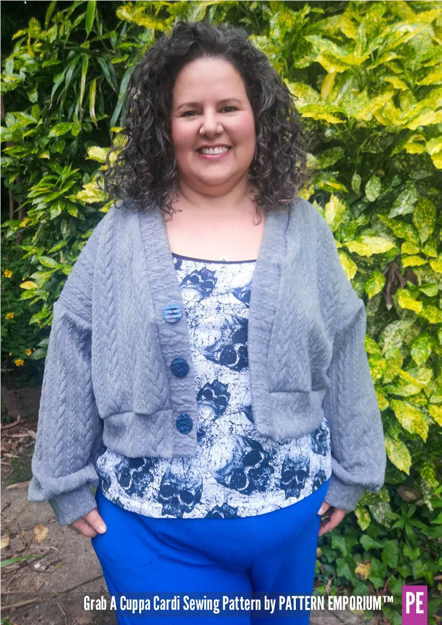 Grab A Cuppa Cardi | Oversized Cardi Sewing Pattern
