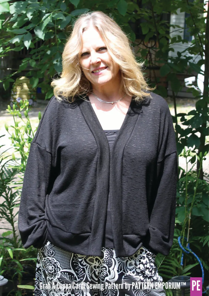 Grab A Cuppa Cardi | Oversized Cardi Sewing Pattern