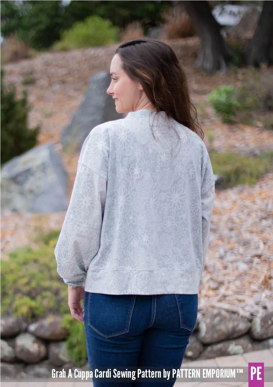 Grab A Cuppa Cardi | Oversized Cardi Sewing Pattern