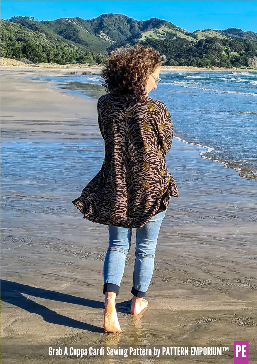 Grab A Cuppa Cardi | Oversized Cardi Sewing Pattern
