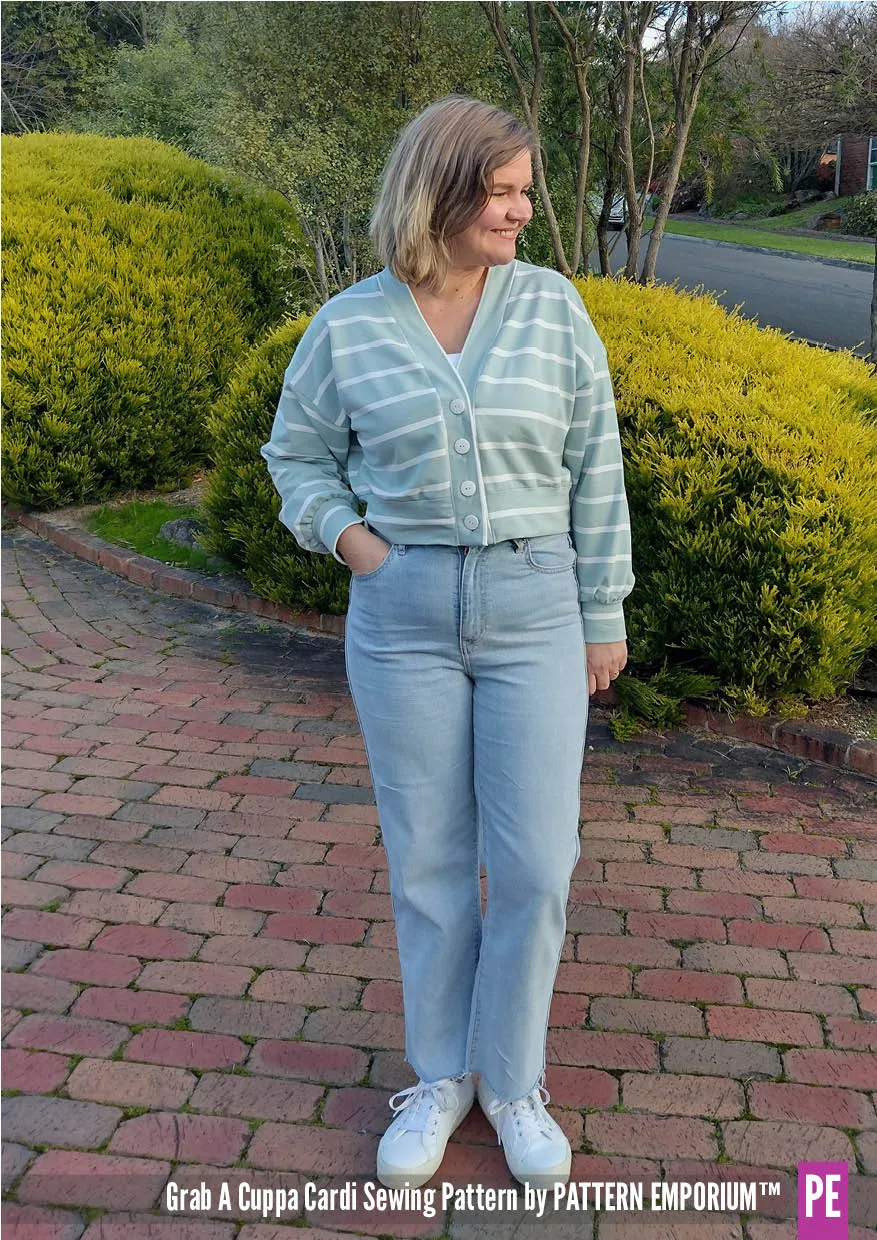Grab A Cuppa Cardi | Oversized Cardi Sewing Pattern