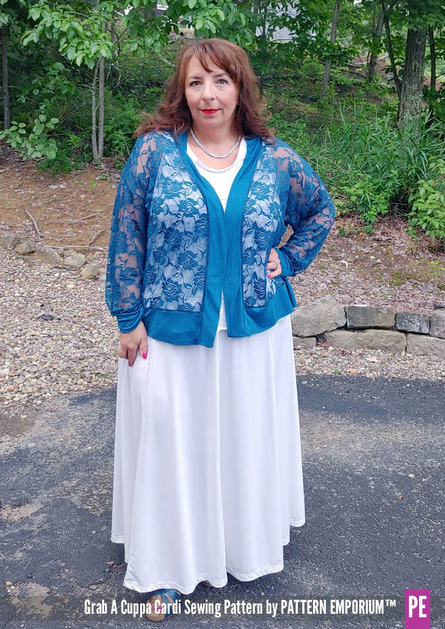Grab A Cuppa Cardi | Oversized Cardi Sewing Pattern