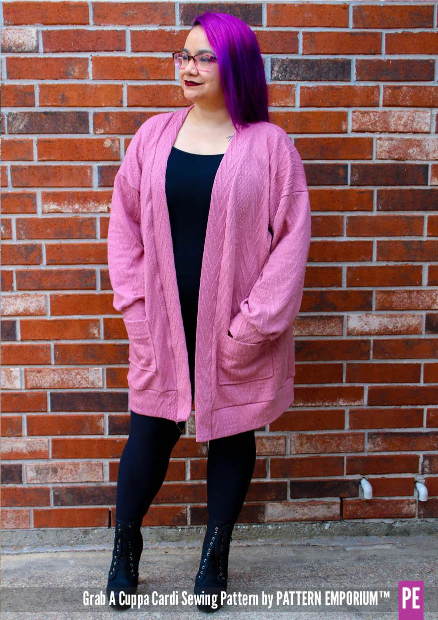 Grab A Cuppa Cardi | Oversized Cardi Sewing Pattern