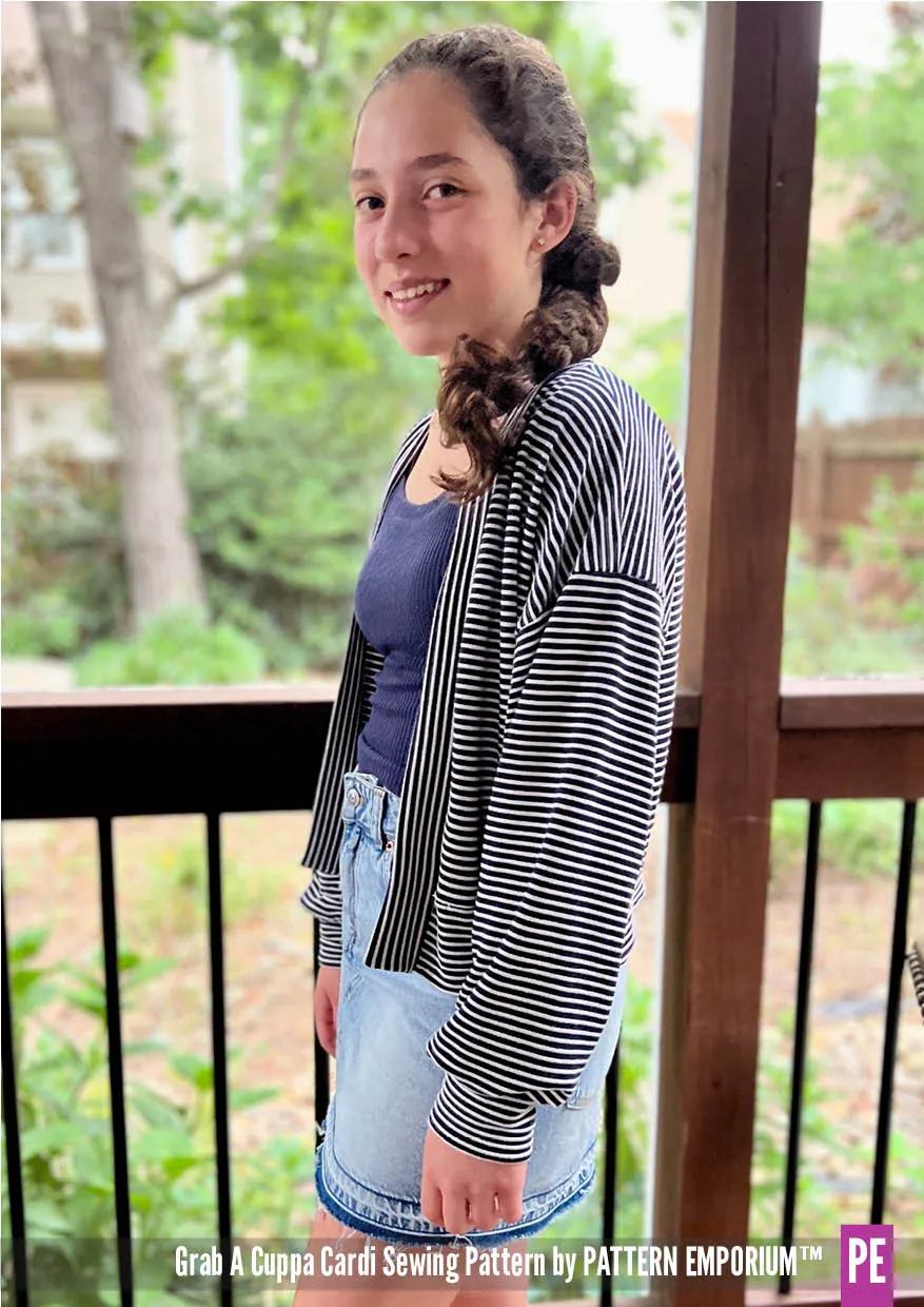 Grab A Cuppa Cardi | Oversized Cardi Sewing Pattern