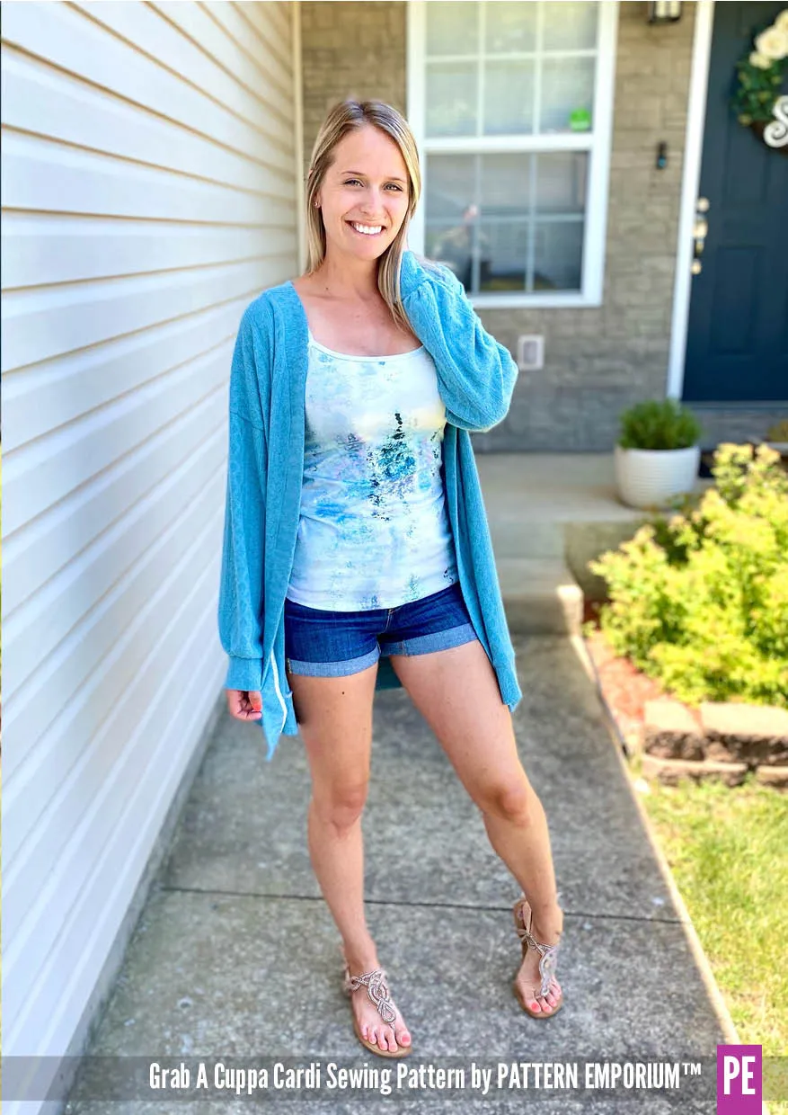 Grab A Cuppa Cardi | Oversized Cardi Sewing Pattern
